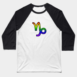 Capricorn Rainbow Pride Symbol Baseball T-Shirt